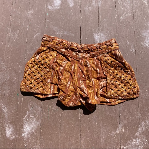 Free People Romantics Patola Ikat Lattice Shorts - Picture 5 of 8